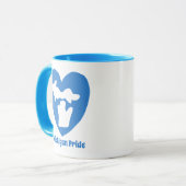 Mug Fierté du Michigan cœur (Devant gauche)