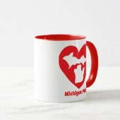 Mug Fierté du Michigan cœur (Devant droit)