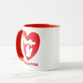 Mug Fierté du Michigan cœur (Devant gauche)