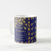 Mug Fierté et préjugé Bleu Peacock Livre couverture (Devant gauche)