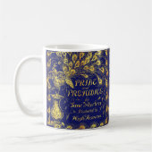 Mug Fierté et préjugé Bleu Peacock Livre couverture (Gauche)