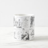 Mug Fierté et préjugé Citations de toile blanche noire (Centre)