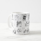 Mug Fierté et préjugé Citations de toile blanche noire (Devant gauche)