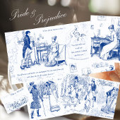 Mug Fierté et préjugé Citations de toile bleue