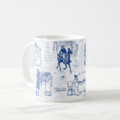 Mug Fierté et préjugé Citations de toile bleue (Devant gauche)
