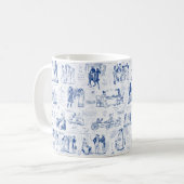 Mug Fierté et préjugé Citations de toile bleue (Devant gauche)