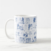 Mug Fierté et préjugé Citations de toile bleue (Gauche)
