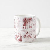 Mug Fierté et préjugés Citations de toile rouge (Devant droit)
