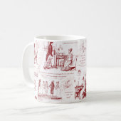 Mug Fierté et préjugés Citations de toile rouge (Devant gauche)