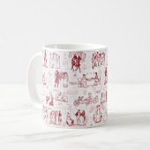 Mug Fierté et préjugés Citations de toile rouge (Devant gauche)