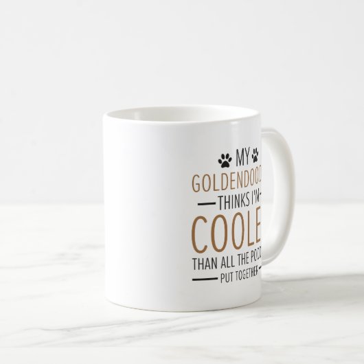 Mug Fierté Goldendoodle Propriétaires Cool Chien drôle (Devant droit)