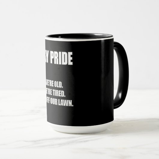 Mug fierté grise (Devant droit)