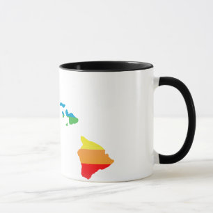 Mug fierté hawaïenne. rayée.