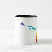 Mug fierté hawaïenne. rayée. (Centre)