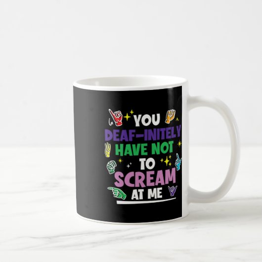 Mug Fierté N'A Pas À Crier À La Main Signale Lan (Droite)