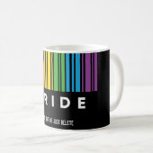 Mug Fierté personnalisable Code barre arc-en-ciel LGBT (Devant droit)