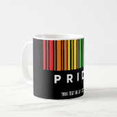 Mug Fierté personnalisable Code barre arc-en-ciel LGBT (Devant gauche)