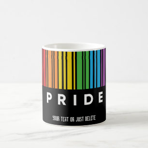 Mug Fierté personnalisable Code barre arc-en-ciel LGBT