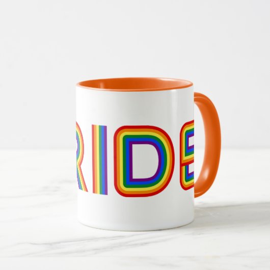 Mug Fierté| Rainbow Letters (Devant droit)