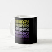 Mug Fierté Rétro Non Binaire (Devant gauche)