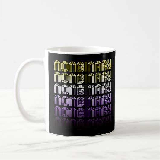 Mug Fierté Rétro Non Binaire (Gauche)