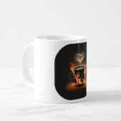 Mug Fiery Christmas Coffee Cup avec Heart Steam Art (Devant gauche)