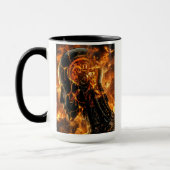 Mug Fiery Cyborg Phoenix Glowing Mechanical Head (Gauche)