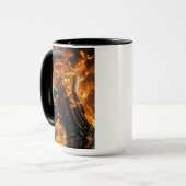 Mug Fiery Cyborg Phoenix Glowing Mechanical Head (Devant gauche)