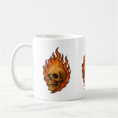 Mug Fiery Skull Bold Halloween Energy (Gauche)