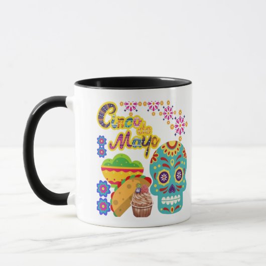 Mug Fiesta Bloom Fiesta noir et blanc (Gauche)