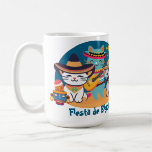 Mug Fiesta de Bigotes Chats de la culture mexicaine