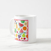 Mug Fiesta de fruits de néon coloré (Devant gauche)