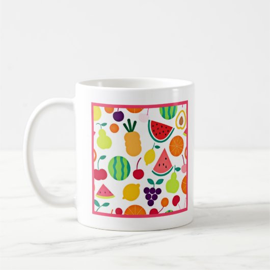 Mug Fiesta de fruits de néon coloré (Gauche)