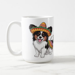 Mug Fiesta Papillon Chien portant Sombrero et Sarape