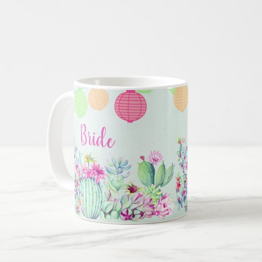 Mug Fiesta Succulente de Mariée Cactus (Devant gauche)