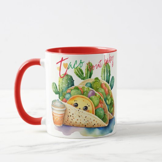 Mug Fiesta Taco à propos de Baby shower mignon Amusant (Gauche)