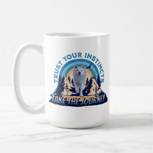 Mug Fiez-vous à vos instincts Aventure du loup arctiqu