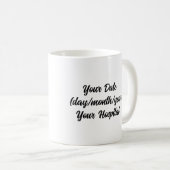 Mug Fifth 5 Year Anniversary with Personalization (Devant droit)