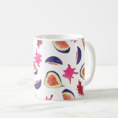 Mug Figes fraîches Aquarelle de jus rose (Devant droit)