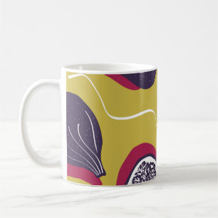 Mug Figes stylisées Impression végétale Vintage