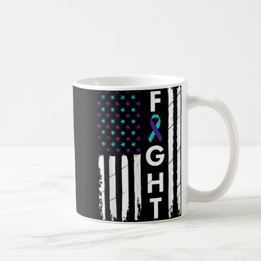 Mug Fight American Flag Ribbon Suicide Prevention Awar (Droite)
