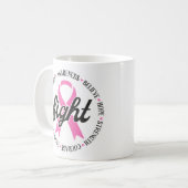 Mug Fight Breast Cancer Pink Ribbon Awareness (Devant gauche)
