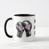 Mug Fight Cancer Boxing Gloves (Gauche)