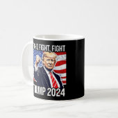 Mug Fight Fight Fight Donald Trump 2024 American Flag (Devant gauche)
