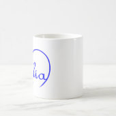 Mug Figlia Fille Coeur bleu italien (Centre)