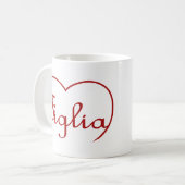 Mug Figlia fille coeur rouge italien (Devant gauche)