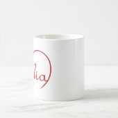 Mug Figlia fille coeur rouge italien (Centre)