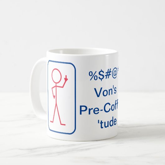 Mug Figure de bâton amusant (Devant gauche)