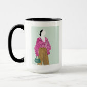 Mug Figure de mode debout - Pointe Polka haut (Gauche)