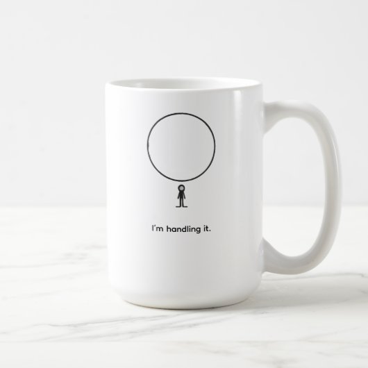 Mug Figure Minimal Sous Pression Art De Ligne Abstrait (Droite)